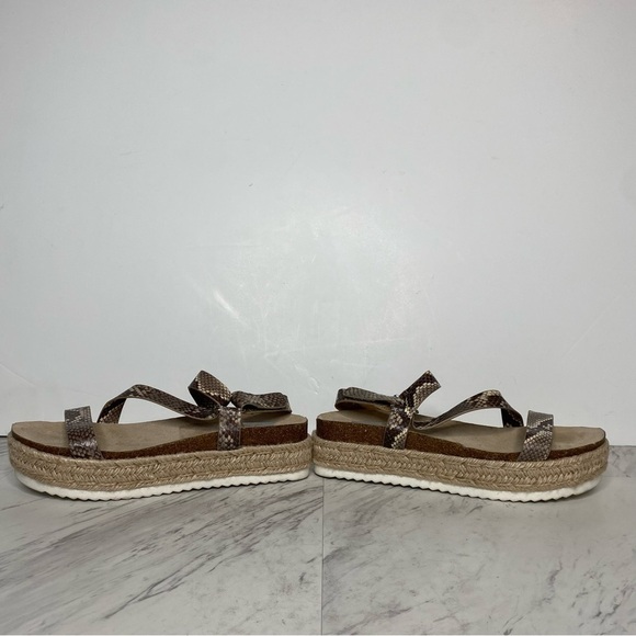 DV Dolce Vita Iman Espadrille Platform Snakeskin Sandal 9 1/2 - Picture 8 of 14